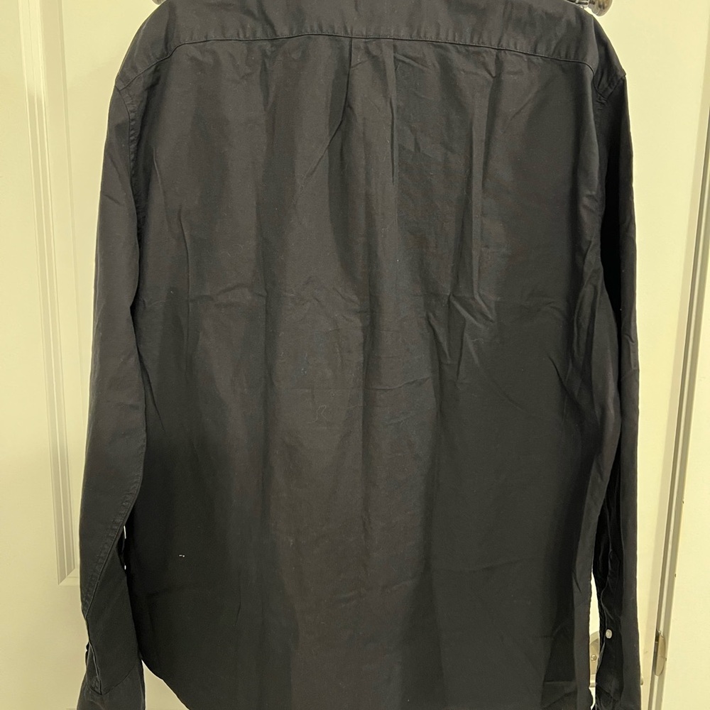 NWT Mens J Crew Broken In Oxford Slim Black XXL - Picture 2 of 3